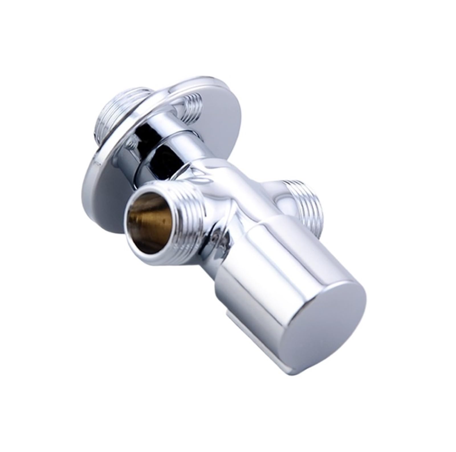 tap Angle Valve, Triangle Valve 1 in 2 Out Brass Angle Bathroom Toilet Filling Valves Wall Mounted Inlet and Outlet Water Stop Valve(Type D)(Type B)