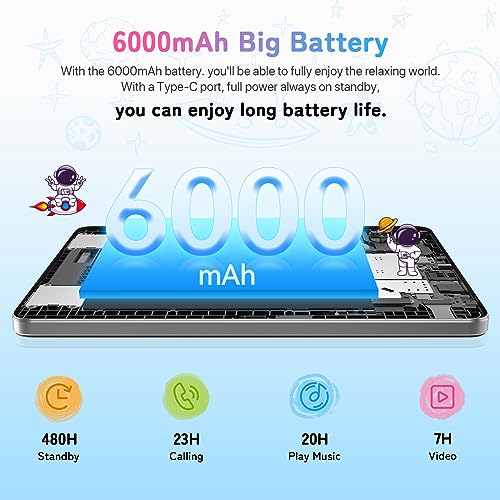 Image of UMIDIGI G1 Tab Android Kids Tablet, 10.1 inch Display, 8GB+64GB, WiFi 6, 8MP Dual Camera, Quad-Core, 6000mAh Battery, BT5.0, Eye Care, Parental Control