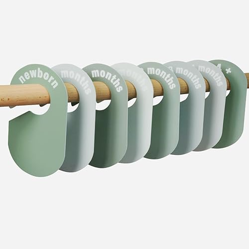8 Pack Baby Closet Dividers – Pure Green Nursery Organizer