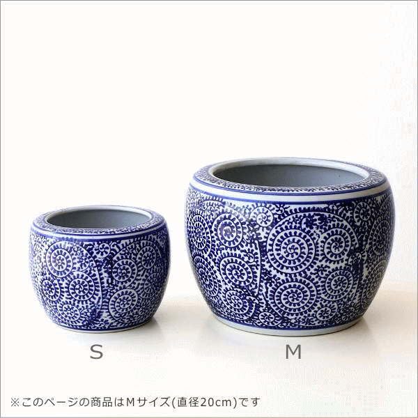 Amazon.co.jp: 火鉢 陶器鉢 水鉢 陶器 睡蓮鉢 メダカ鉢 めだか鉢