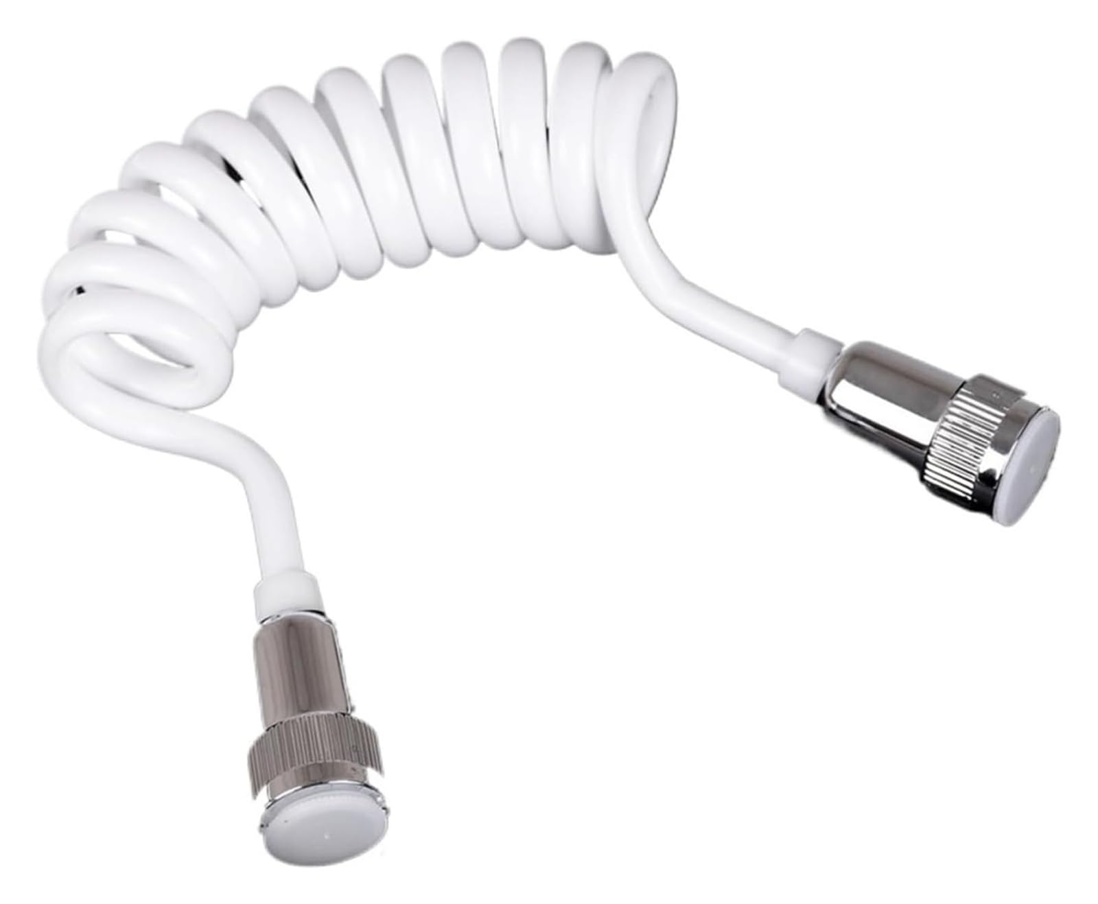 Shower Hose, Shower Hose 2 Pack White 1.5 Meters Spring Flexible Telephone Line Toilet Bidet Sprayer Connect Pipe