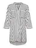 Hemdtunika VERO MODA Damen VMERIKA 3/4 Tunic Color Tunika-Shirt, Snow White, XS