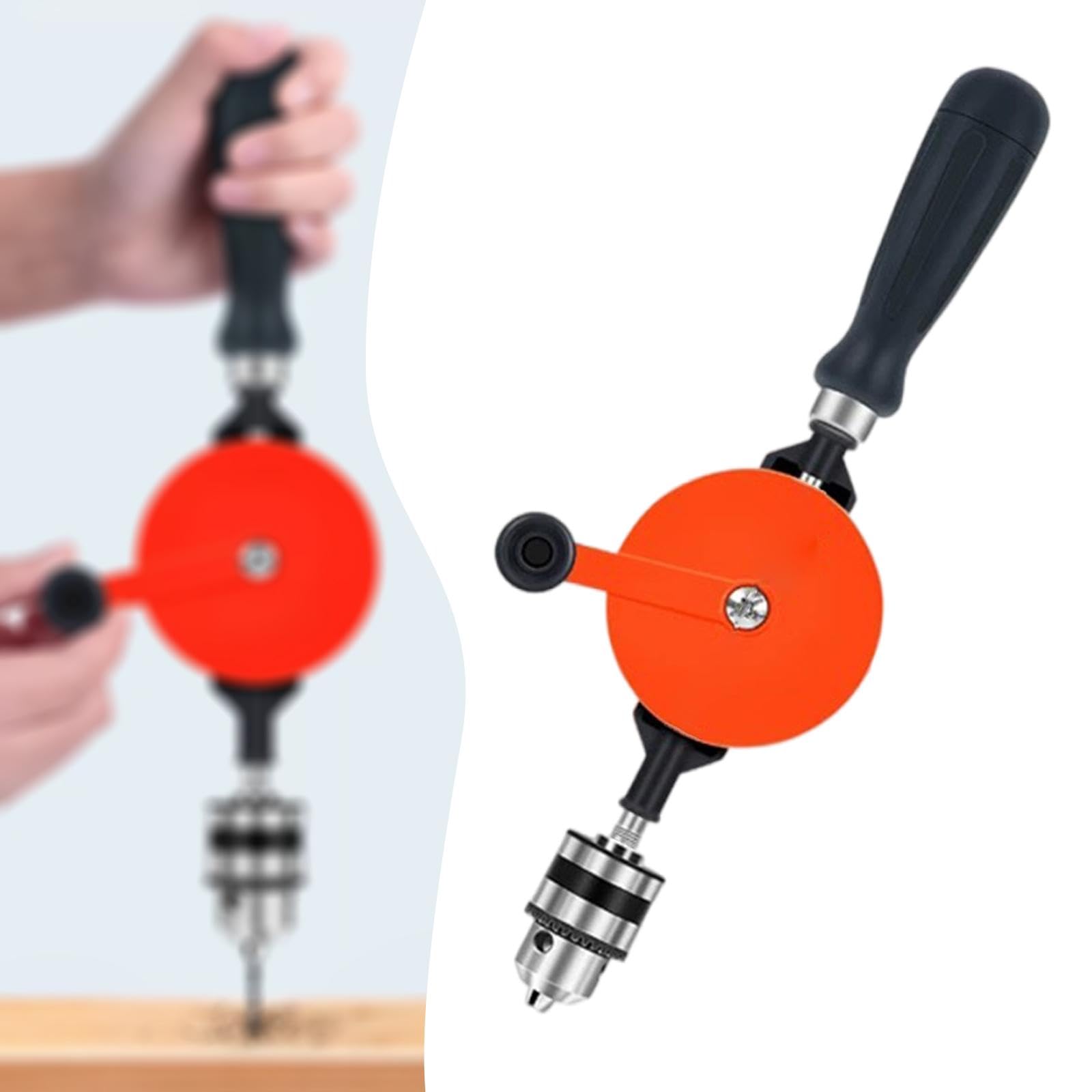 Taladro Manual de Doble Velocidad Fácil de Usar para Trabajar con Madera, Acero Y Metal. Una Herramienta Portátil Ideal para Proyectos de Bricolaje Y, estilo a