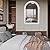 36x24 Inch Arched Wall Mirror with Wooden Frame, Rustic Farmhouse Decorative Arch Mirrors for Bathroom, Bedroom, Living Room, Entryway & Kitchen
