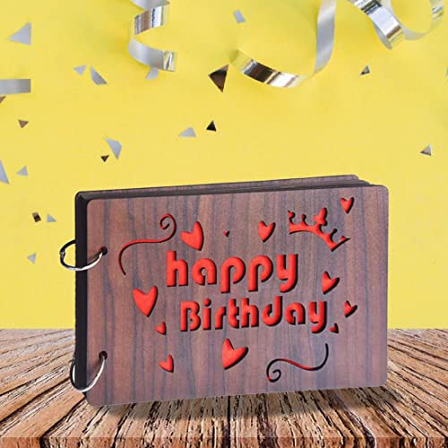 Image of WallDaddy - Scrap Book Photo Album Book Scrapbook for Memories Photo Albums for Photos Collection Slam Book for Memories 4x6 5x7 200 Photos Memory Book Size (22 cm X 16 cm) (Happy Birthday)