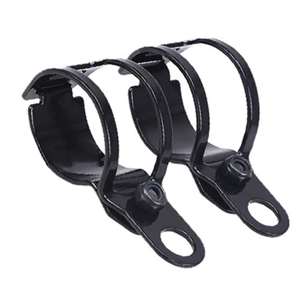 Cninba13 Modified Turn Signal Light Indicator Mount Bracket Front Fork Clamps Holder Steel for motorcyle with 27mm-31mm fork Tube, 2pcs Black