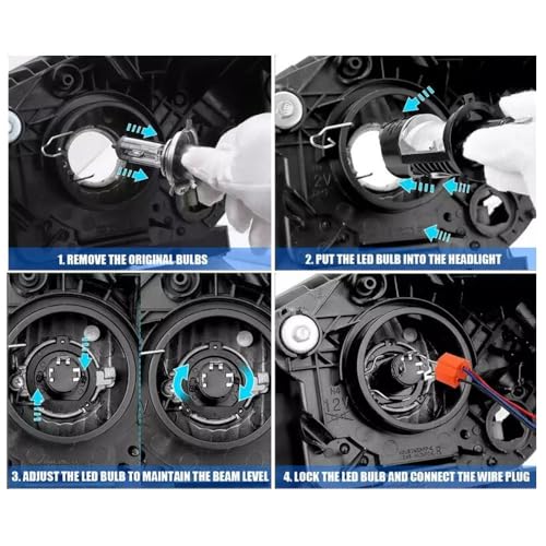 Image of Ultra Bright Led Headlight Bulb /Headlamp Projector With HD Condenser Lens | White Light Reflection Universal Fit For All Bikes & Cars Models (Pack of 1)