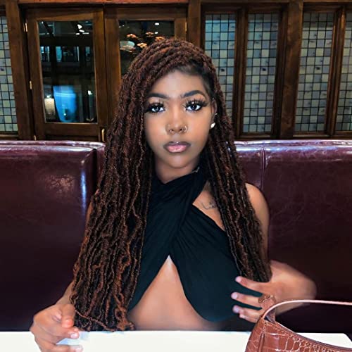Soft Locs 36 Inch New Faux Locs Crochet Hair Pre Looped Soft Locs Crochet Hair 6 Packs Curly Wavy Goddess Locs Hair for Black Women (36 Inch 6 Packs, T1b/350)