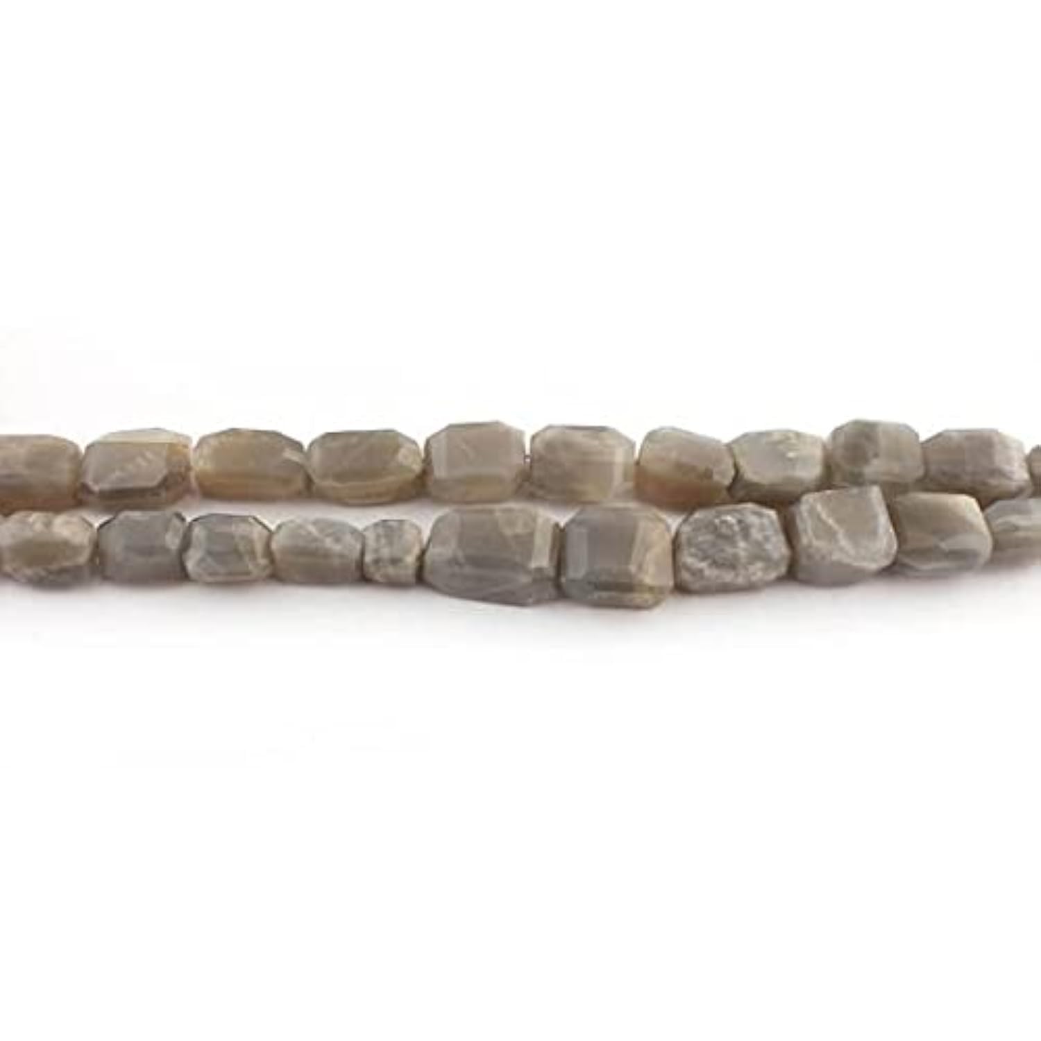 Perles en pierre de lune grise briolettes haut de gamme SB4489