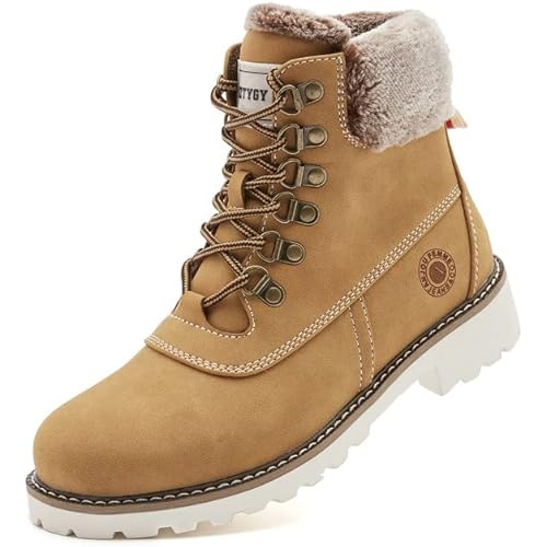 COTTIMO Waterproof Hiking Boots for Women - Casual Ankle Boots Non Slip Booties