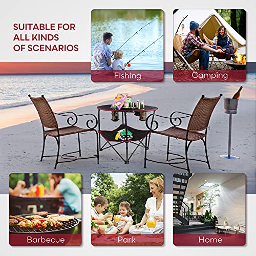 Halovie Camping Table Folding Picnic Table Portable Lightweight With Storage Bag, Suitable For Outdoor,Camping, Picnic, Barbecue, Beach, Fishing #TOP5