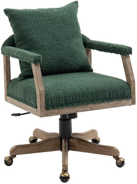 Miniatura 4 de Silla ergonómica de oficina con ruedas, sillas de escritorio de oficina en casa con reposabrazos y respaldo, silla giratoria de 360 de altura