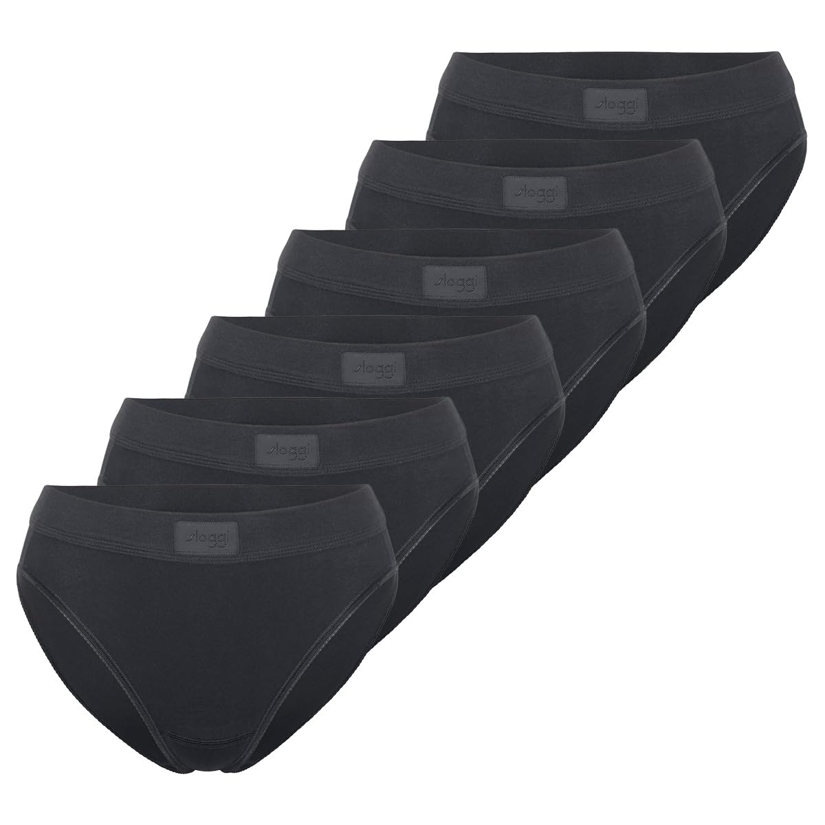 Sloggi Damen 6er Pack – Double Comfort T - Tai Slip -Natürliche Baumwolle, Atmungsaktives Design, Klassischer Look & Sportlicher Stil