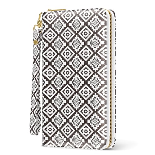 Image of Aiawoxc Womens Wallet, RFID Wristlet Wallets for Women, Ladies Clutch Purses, Large Travel Card Holder with Phone Holder | RFID