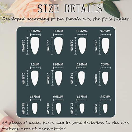 French Tip Press On Nails Medium Almond Fake Nails Acrylic False Nails With Geometric Lines Designs Burgundy Full Cover Stick On Nails Matte Glue On Nails For Women #TOP6