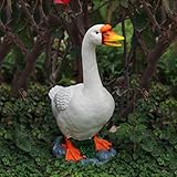 WAYERTY Resin Garden Patio Goose Statues Decor Outdoor Realistically Animal Sculptures Lawn Backyard...