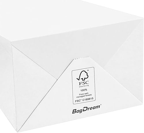 Miniatura 7 de BagDream Paquete de 100 mini bolsas de regalo de 3.5 x 2.4 x 6.7 pulgadas, bolsas de regalo pequeñas con asas, bolsas de papel kraft a granel bolsas