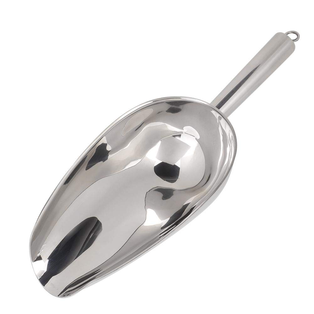 Food Ice Scoop, Stainless Steel Multifunctional Utility Scoop for Coffee Beans Dried Fruit Shovel for Wedding Party Kitchen Bath(24oz)