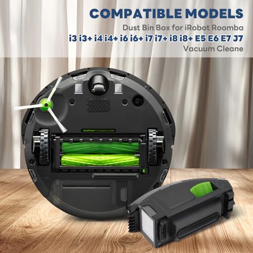 Image of Dust Bin Box for iRobot Roomba i3 i3+ i4 i4+ i6 i6+ i7 i7+ i8 i8+ E5 E6 E7 J7 Vacuum Cleaner - Waste Dustbin Box Replacement Accessories Spare Parts with Automatic Dirt Disposal