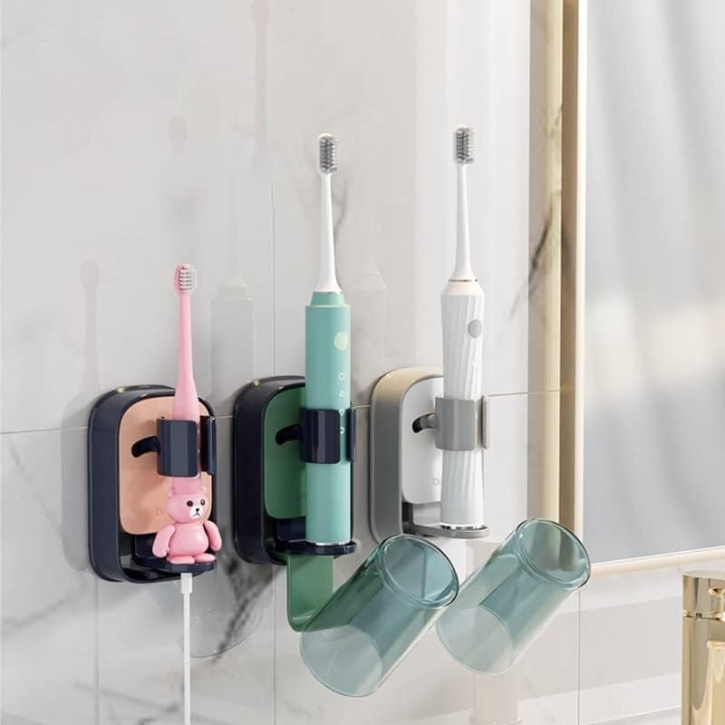 Porte-brosse à dents électrique au design minimaliste rose - 3