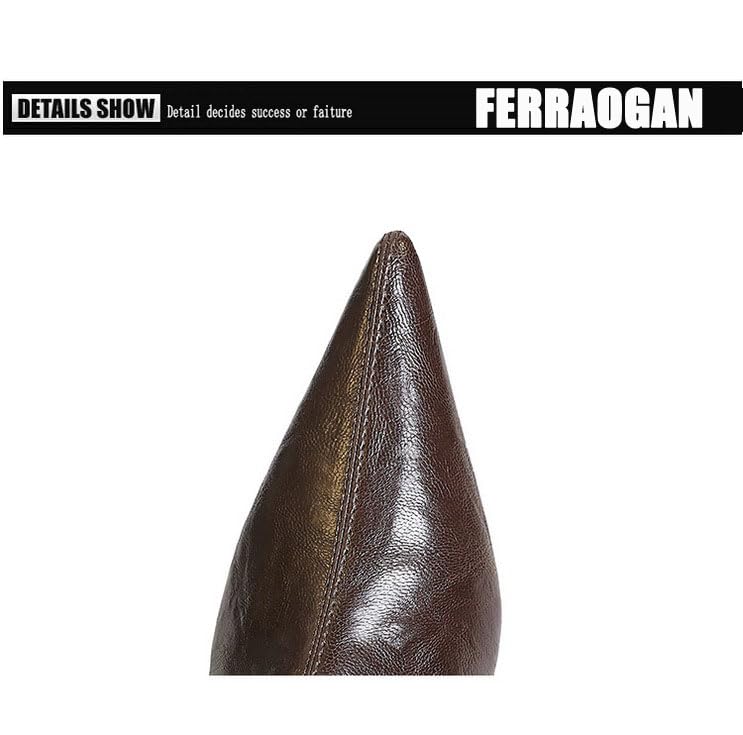 Women's Leather Flat Wedge Ankle Boots with Back Zipper Retro Comfortable Pointed Toe Internal Height Increase Fall Winter Dress Short Boots3