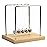 QLKUNLA Newtons Cradle Balance Balls Science Physics Gadget Desktop Decoration Kinetic Motion Toy for Home and Office (Beech,5 Balls)