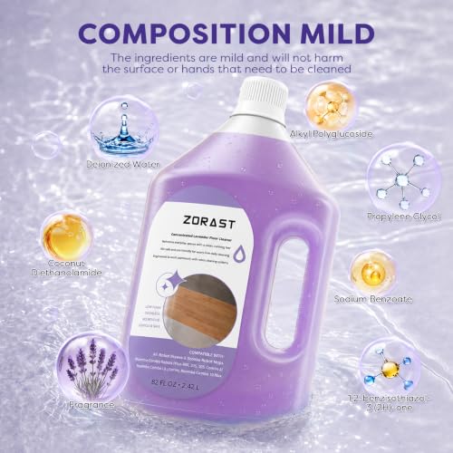 82 FL OZ/2.42 L Lavender Scent Floor Cleaning Solution Compatible with iRobot Roomba Plus 405/4020 Combo / 505/507 Combo/Max / 705/707 Max/Combo Vacuum Robot, Deep Cleans for Multiple Hard Floors - Image 2