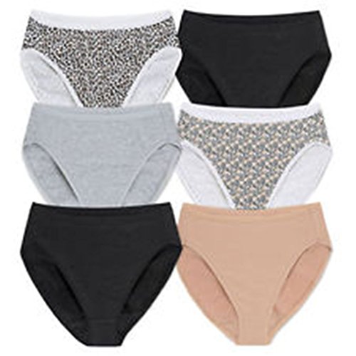 It-Se-Bit-Se by French Dressing Ladies Hi-Cut Brief 6-pack (Large (7) 40-42)