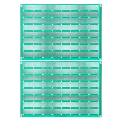 TOVINANNA 2 Placas de Circuito Impreso Cara 15X20 CM Placa de Prototipado Diseño de Cinco Orificios para Experimentos y Proyectos