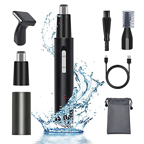 Melzoon鼻毛カッター メンズ エチケットカッター フェイス 髭剃り USB充電式 脱毛器 眉毛カッター メンズ 電動 鼻毛切り 3in1 男女兼用 耳毛カッター 鼻毛トリマー 水洗い可能 小型 収納袋付き 持ち運び便利 掃除用ブラシ付き 日本語説明書