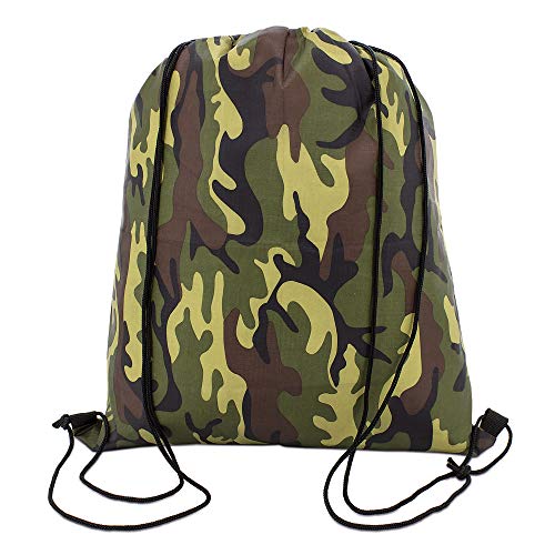 BLUECHOLON Gymsack Homme Femme Camouflage Sac à Cordes Unisexe Camouflage Militaire One Si-ze Sac à Dos Camouflage, camouflage Cover