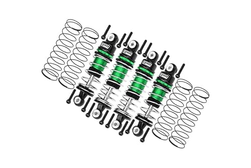 GPM Racing Aluminium 6061 Alloy Front (32mm) & Rear (36mm) Shock Set for LOSI 1/24 Micro-B 2WD Buggy RTR-LOS00007 Upgrade Parts - Green