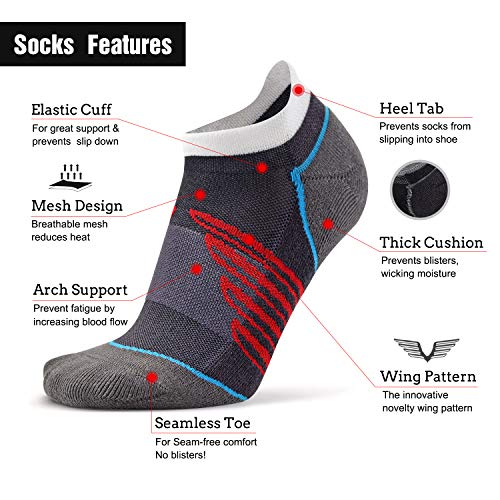 Image of Busy Socks Compression Ankle Cushioned Running Sport Socks for Men Women, Low Cut Arch Support Tab Athletic Socks 3 Pairs