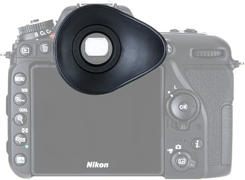 Miniatura 9 de JJC Visor ocular de 2 tipos para Nikon D780 D750 D610 D3500 D3400 D3300 D5600 D5500 D7500 D7200, diseño ovalado giratorio de 360° + sombra de ojos
