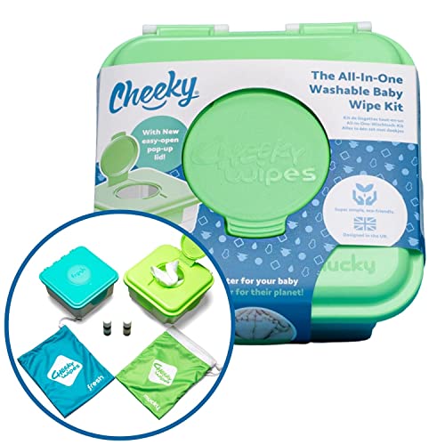 Cheeky Baby Wipes Washable Wipes Kit White by Cheeky Wipes