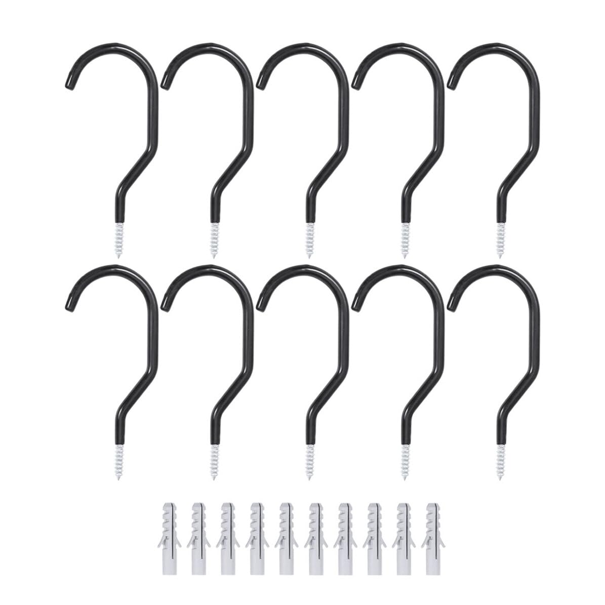 ERINGOGO 10 Ganci per Bicicletta Resistenti in con Viti Supporto Parete e Soffitto per Garage Ganci Antiscivolo per Ibride e Bici