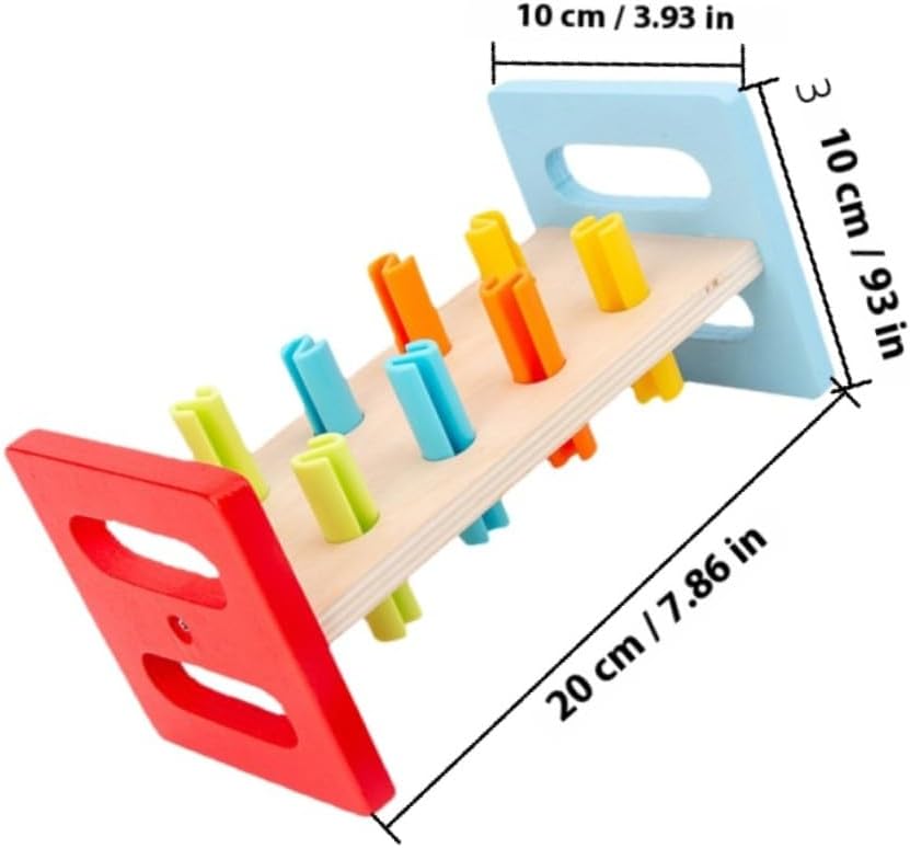 2Pcs Hammering Cognitive Pounding Bench Game for Motor Skill Development Interactive Plaything for Fine Motor and Muscle Strength Building