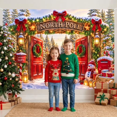 7X5ft Christmas Backdrop Decorations DROPS TO - image 3