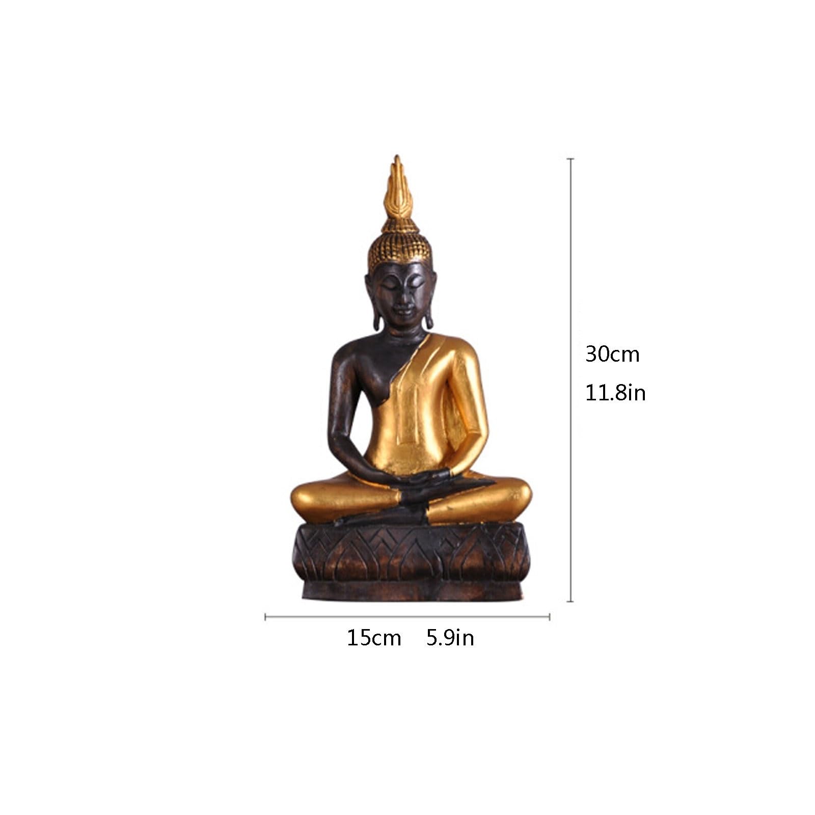 Posąg Buddy do medytacji wewnątrz Zen Bodhisattwa Rzeźba Wystrój domu Statua Biurko Dom Dekoracja Biura Mała Rzeźba Medytująca Statua Buddy Rzeźba
