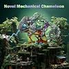 JMBricklayer Adult Building Sets Mechanical Chameleon 70124, Cool Rainforest Animals Collectible Display Model with Base, Creative Design Building Toys Gifts for Adults Men Boys Girls 14+