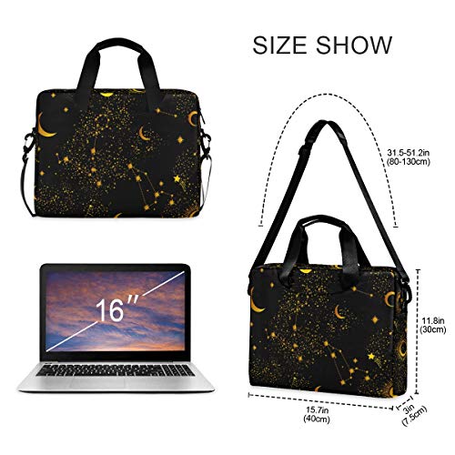 ALAZA Space Galaxy Constellation Laptop Case Bag Sleeve Portable Crossbody Messenger Briefcase w/Strap Handle, 13 14 15.6 inch3
