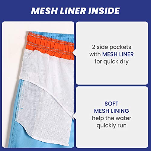 Image of maamgic Mens Slim Fit Swim Shorts Swim Trunks 7 inch Quick Dry Mens Bathing Suits with Mesh Lining