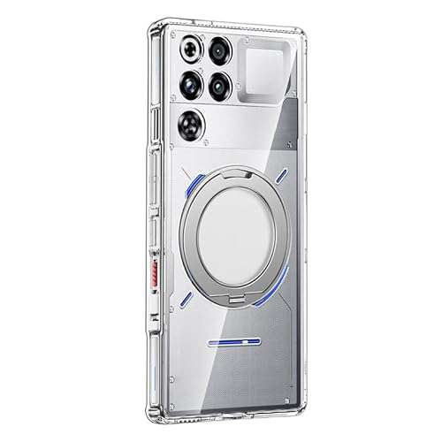 CYBERGARAGE�EFor REDMAGIC 11 Pro �P�[�X Pro+ �J�o�[ �w�ʃ}�b�g������ Qi�[�d ���C�����X�[�d �����O�t�� �X�^���h�@�\ �w�ʃP�[�X For �k�r�A ���b�h�}�W�b�N11 �v��/�v���X(�N���A)