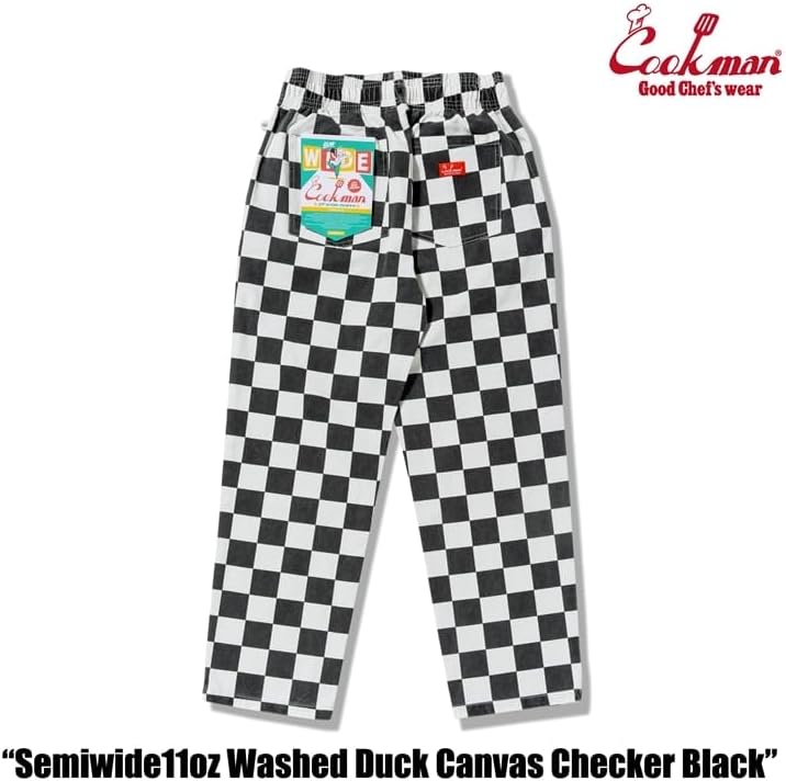 [ COOKMAN/クックマン ] Chef Pants Semiwide11oz Washed Duck Canvas 「Chec