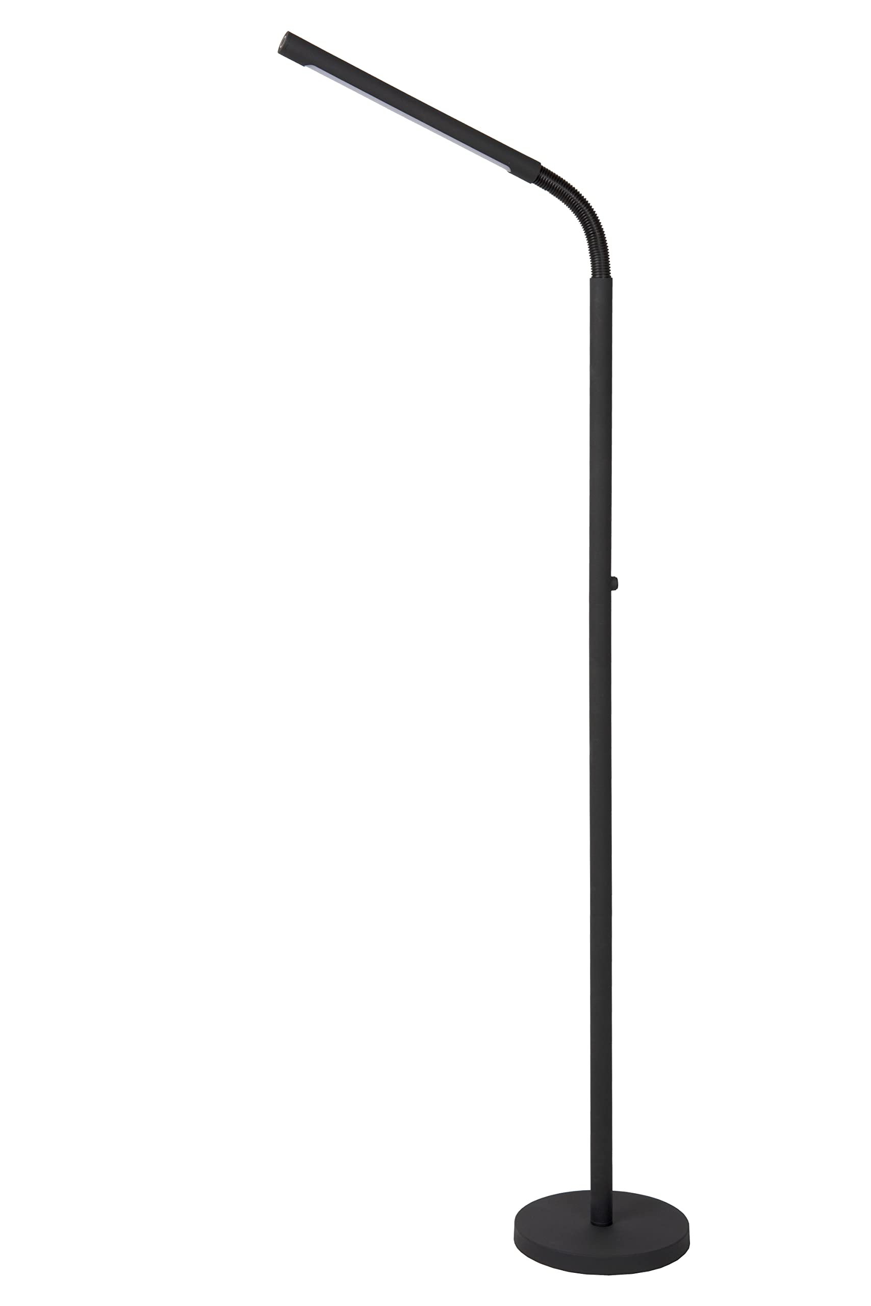 LUCIDE GILLY - wiederaufladbare Stehlampe Mit Leselampe - Akku/Batterie - LED Dim. - 1x6W 2700K - Schwarz