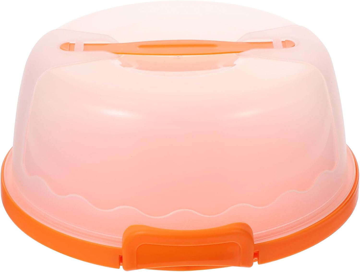 VICASKY 8 Inch round Plastic Cake Carrier with Locking Lid, Portable
