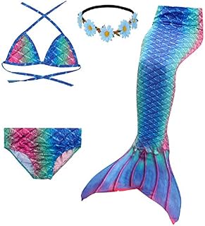 2019 New Girls Swimsuit Mermaid Tails for Swimming Princess Bikini Bathing Suit Set