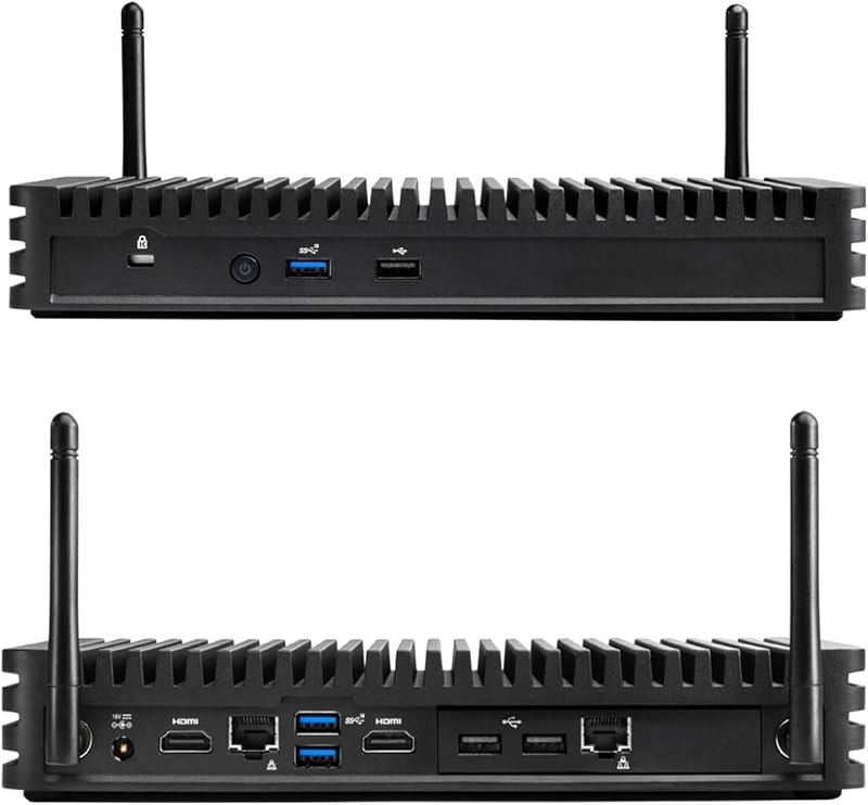 Intel BKCMCR1ABB NUC Computadora industrial Elemento de chasis resistente Mini PC sin ventilador de LAN dual Procesador Intel Core i5-8365U, función vPro, 8 GB de RAM DDR3, SSD de 128 GB