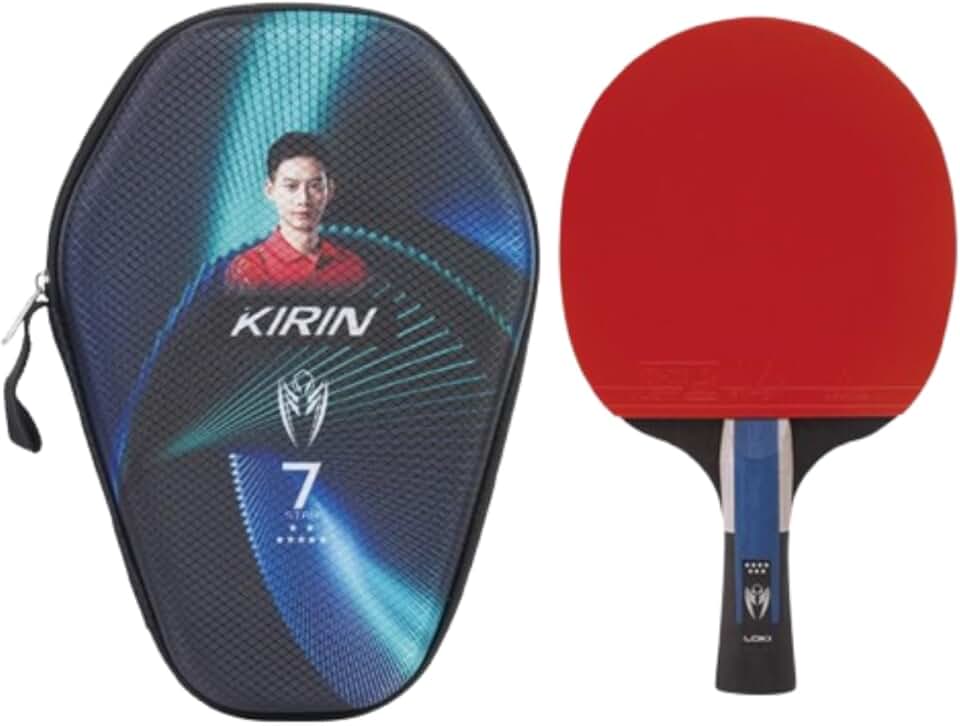 Raquete Classica com Carbono Profissional 7 Estrelas Tenis de Mesa Ping Pong Loki K7 + Capa de Raquete Raqueteira