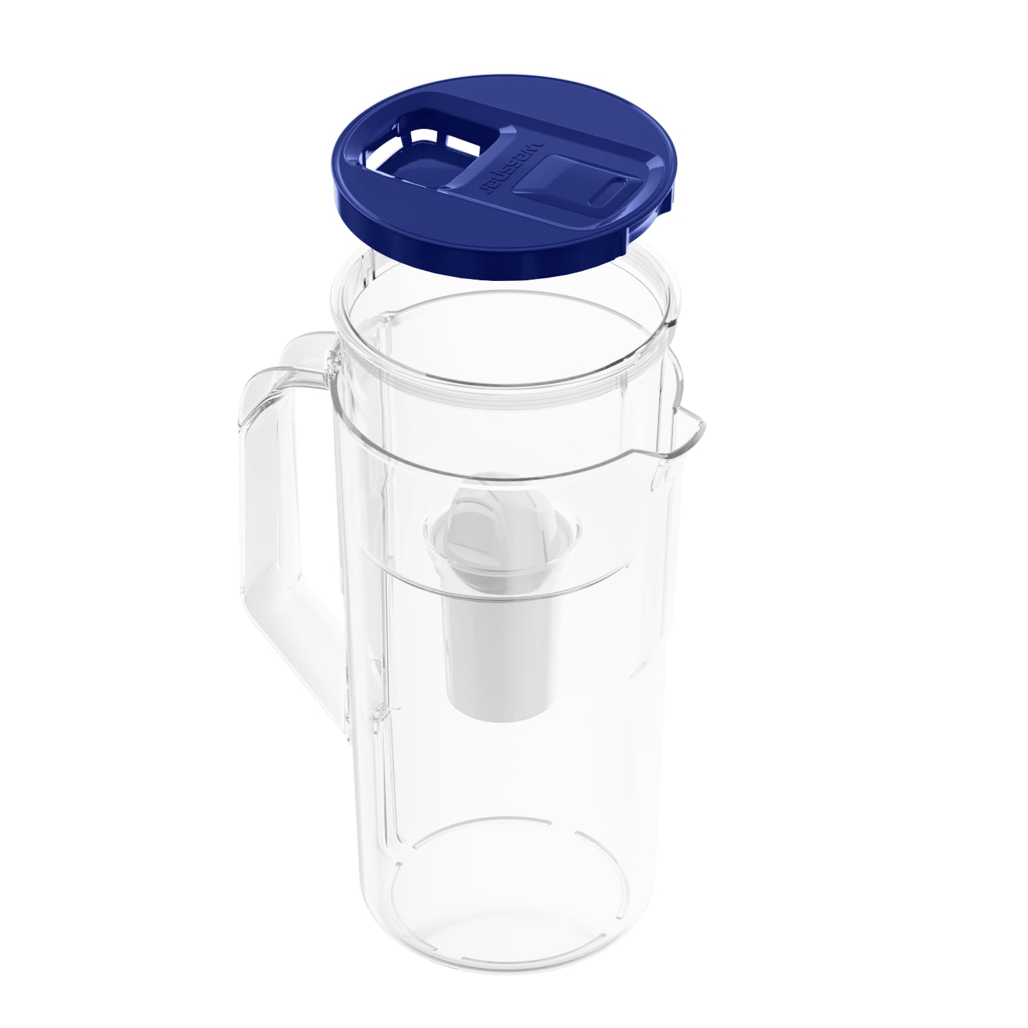 Wessper Jarra Filtradora con Contador LED De Agua FutureFlow 2,8 Litros + 1 Cartucho De Filtro Agua | Filtro Reemplazo para Aquaphor Standard, Brita Classic, Dafi Classic | Azul